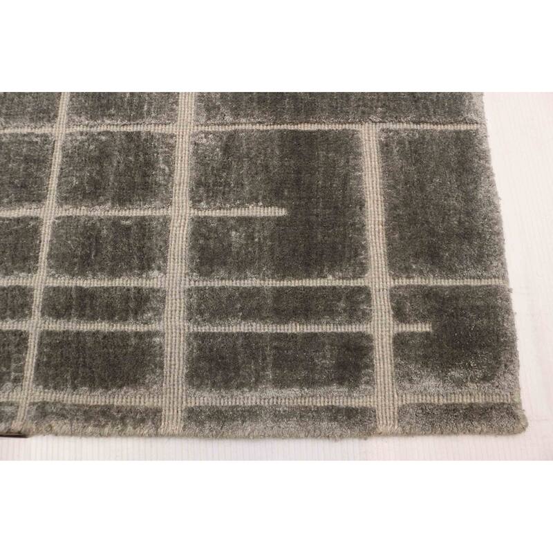 ECARPETGALLERY Hand Loomed Elysian Dark Grey Rug - 5'4 x 7'9