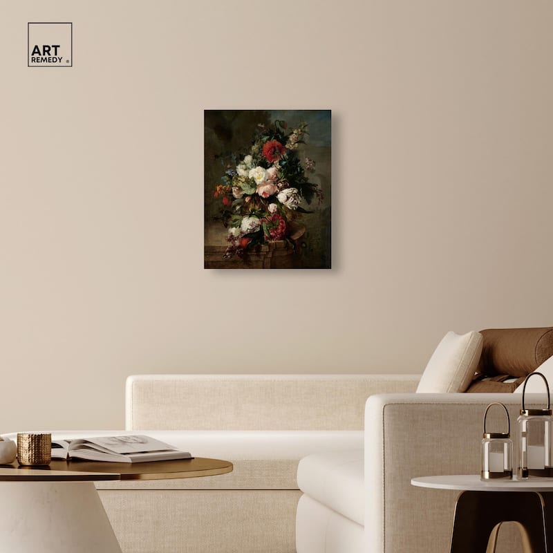 Still Life with Flowers 1789 Canvas by Art Remedy, Gallery Wrapped