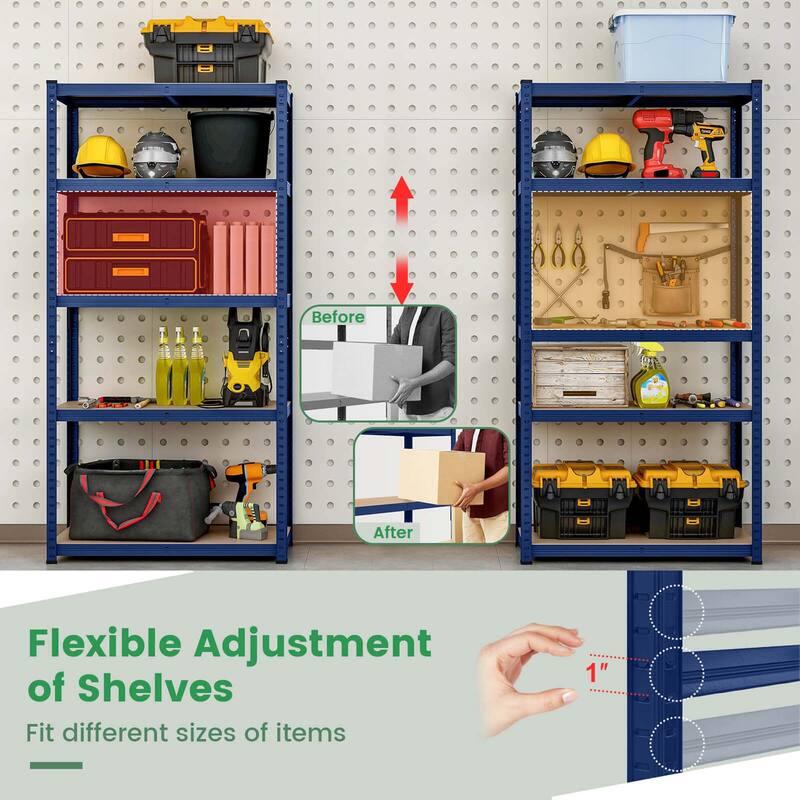 Costway 5 Tier Adjustable Garage Shelving Unit with 2000 lbs Max Load - See Details