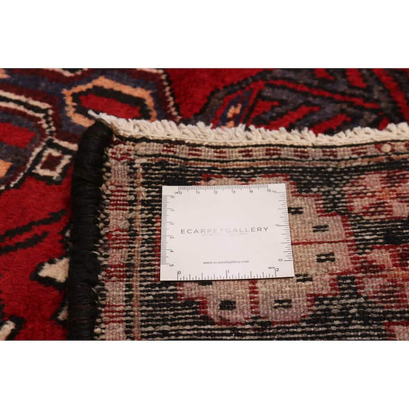 ECARPETGALLERY Hand-knotted Anadol Black, Red Wool Rug - 3'4 x 9'7