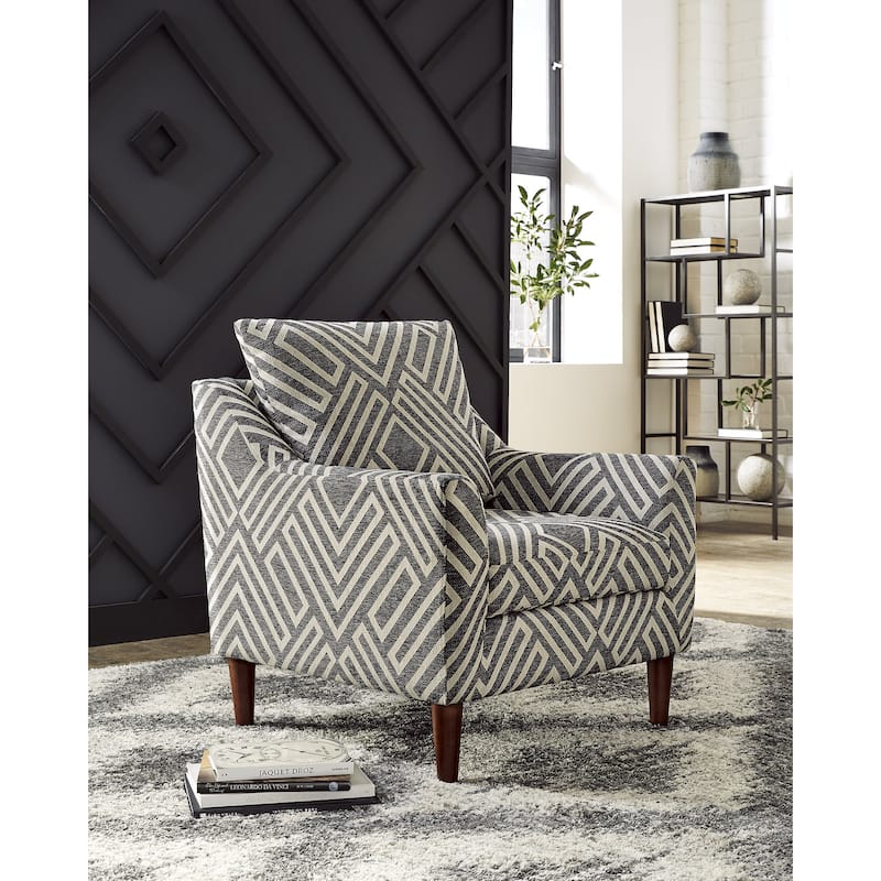 Signature Design by Ashley Morrilton Next-Gen Nuvella Natural/Charcoal Accent Chair - 35" W x 35.75" D x 39.75" H