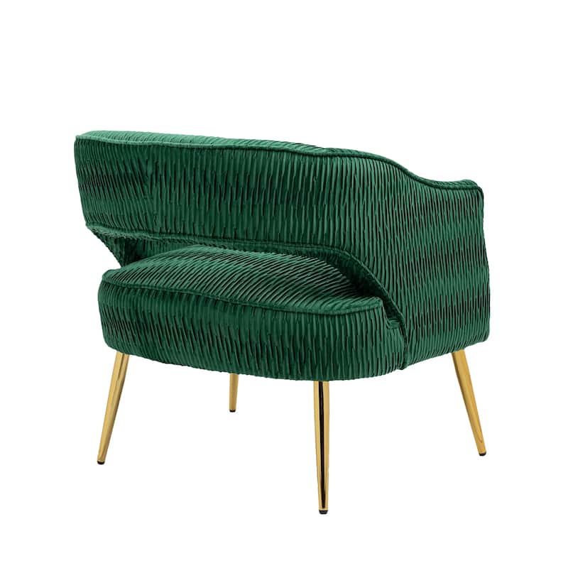 Contemporary Upholstered Ruffle Accent Chair
