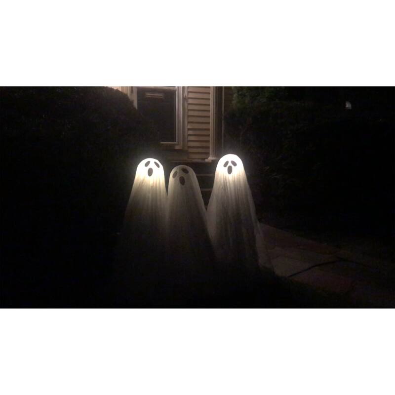 35" Glowing Ghost on Stake