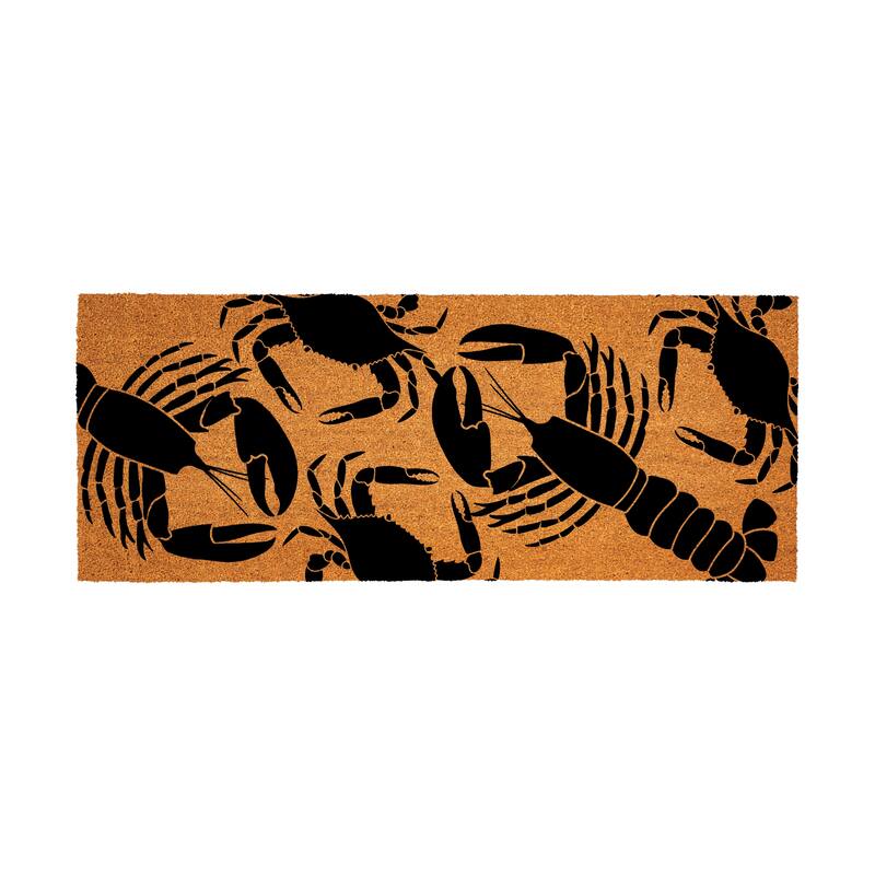 Coastal Coir Mat Lobsters and Crabs 60"x24" - 60" x 24"
