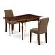 preview thumbnail 2 of 15, East West Furniture Dover Dining Room Chairs with Wood Seat - Finished in Mahogany (Set of 2)
