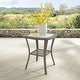 preview thumbnail 6 of 13, Corvus Salerno Outdoor 22-inch Wicker Glass Table