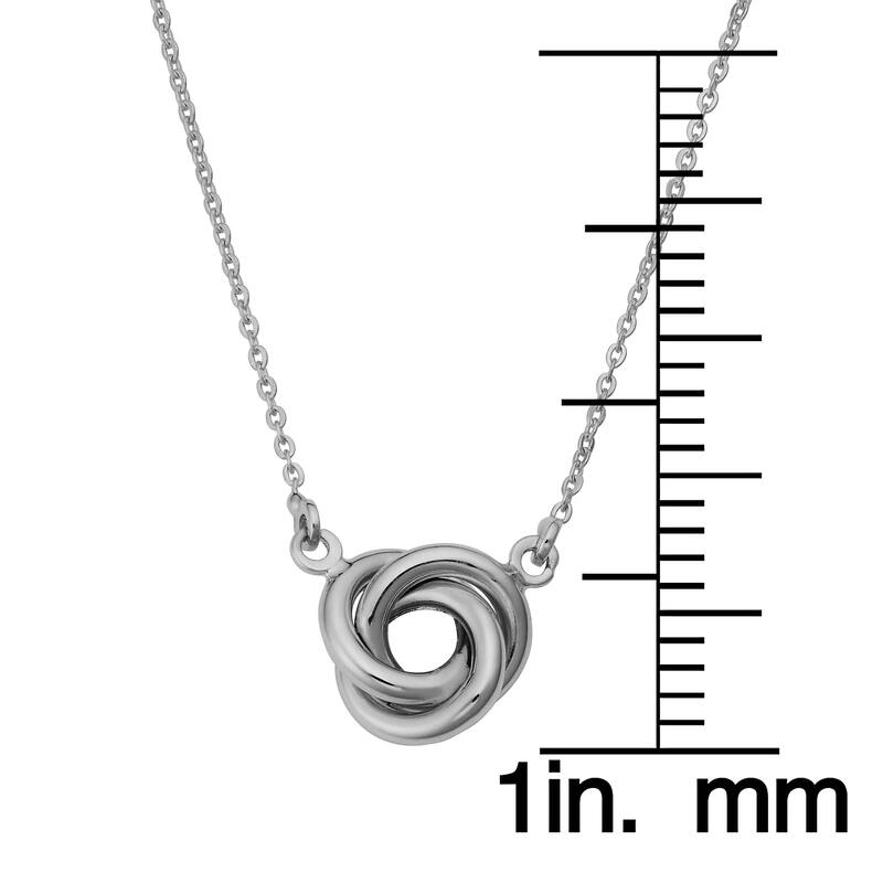 Fremada 14k Gold 8-mm Love Knot Necklace (yellow, white or rose)