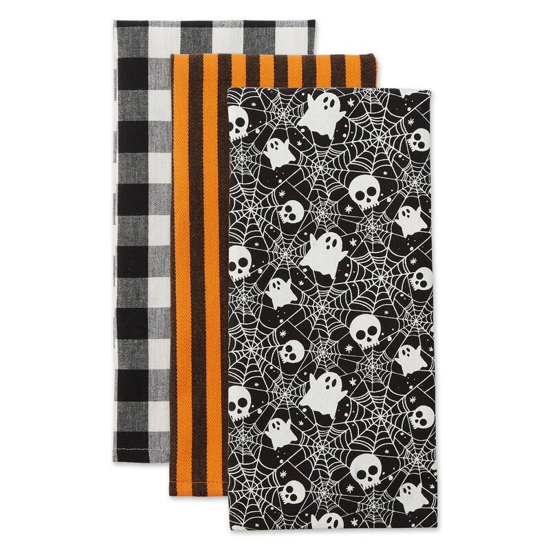 DII Halloween Embellished Dishtowels Set of 3