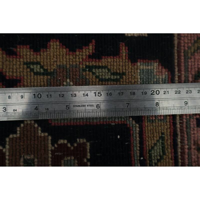 Hand Knotted Oriental 100% Wool Carpet Traditional All-Over Pink Sarouk Area Rug - 9' 9'' X 8' 0''