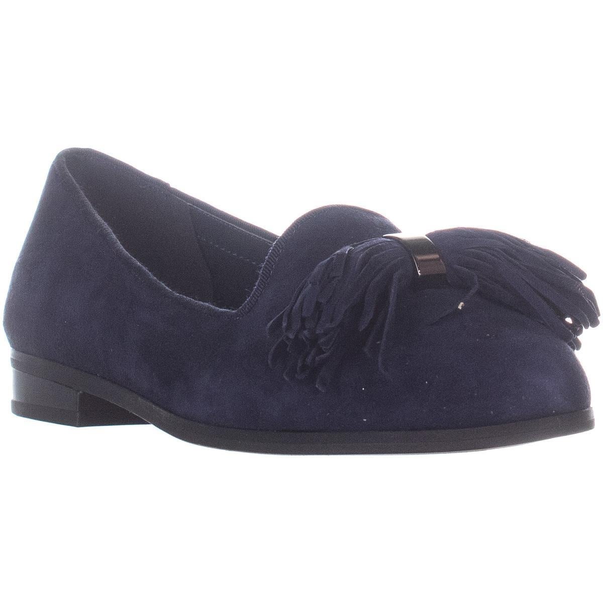 anne klein navy loafers