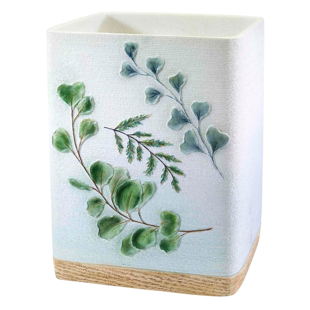 Avanti Linens Ombre Leaves Wastebasket