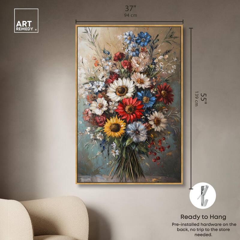 Symphony of Flowers I Canvas by Art Remedy