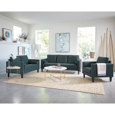 Coaster Furniture Gulfdale Dark Teal 3-piece Cushion Back Living Room Set