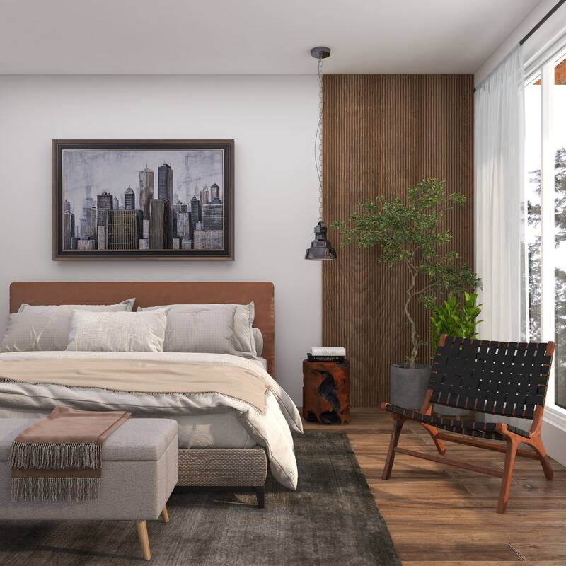 Brown Teak Wood Handmade Live Edge Stump Accent Table with Charred Detailing