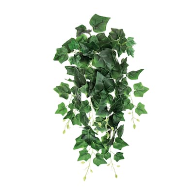 Artificial English Ivy Leaf Vine Hanging Plant Greenery Foliage Bush 24in - 24" L x 12" W x 6" DP