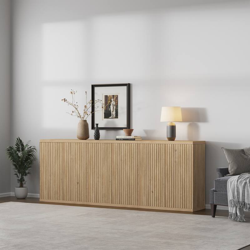 Set of 3 Versatile Push to Open Side Cabinets for Modern Homes