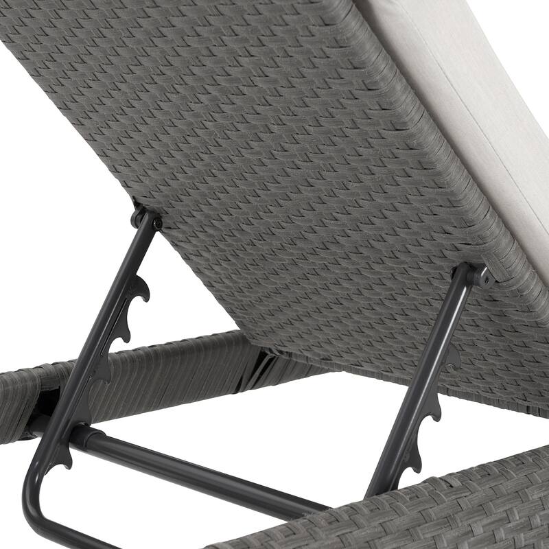 Vistano 2 Piece Sunbrella Outdoor Patio Chaise Lounges - Gray