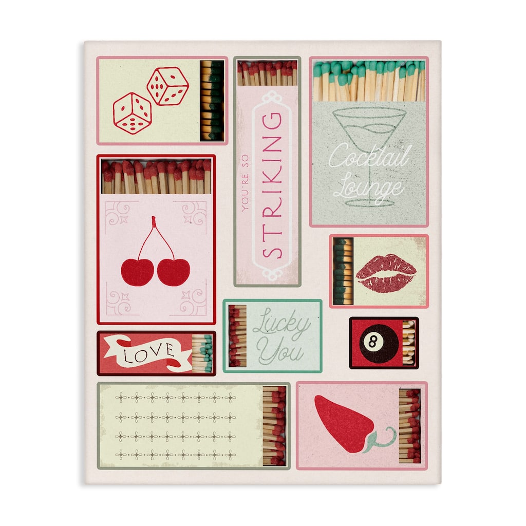 Stupell Trendy Glam Matchboxes Canvas Wall Art Design By Lil' Rue