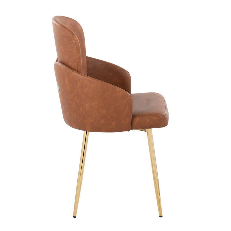 Silver Orchid Dahlia Dining Chair with Metal Legs (Set of 2)