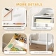 preview thumbnail 7 of 14, Qaba Kids Desk and Chair Set, Children Study Table with Storage and Shelves, Student Writing Desk, Natural Wood