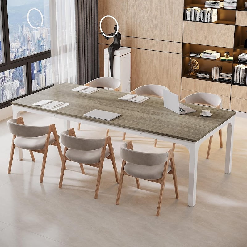 78.74" Large Rectangle Conference Table, Office Meeting/Seminar/Business Table Desk for Office Boardroom & Meeting Room