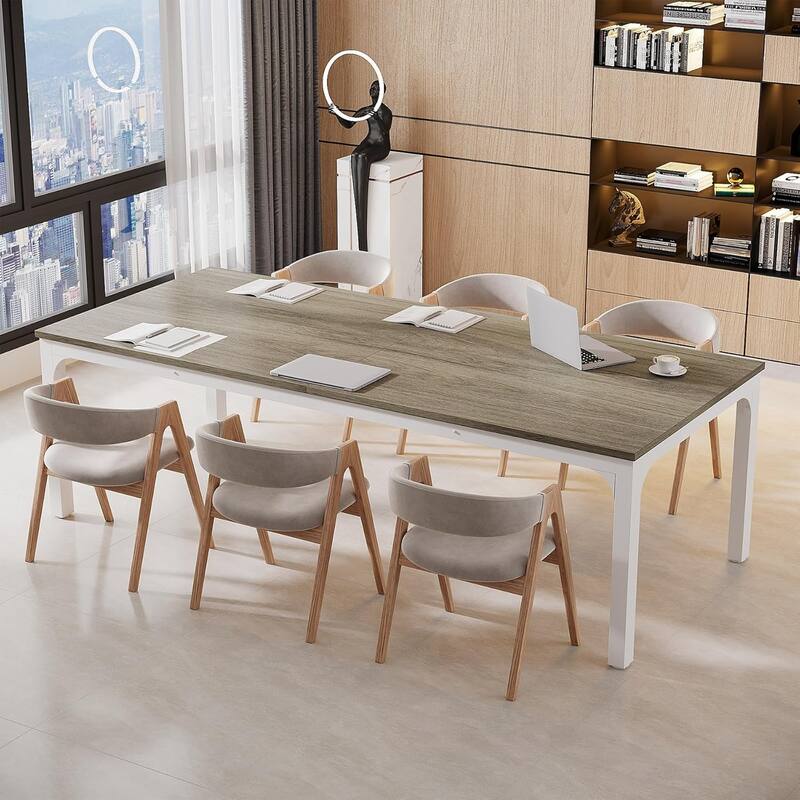 78.74" Large Rectangle Conference Table/Desk, Modern Seminar Meeting Table, Business Tables for Boardroom & Office