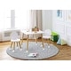 preview thumbnail 2 of 4, UTEX Kids Table with 2 Chairs Set for toddlers, boys, girls, 3 Piece Kiddy Table and Chairs Set, White