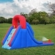 preview thumbnail 16 of 14, Sunny & Fun Compact Inflatable Water Slide Park with Climbing Wall, Slide & Small Pool
