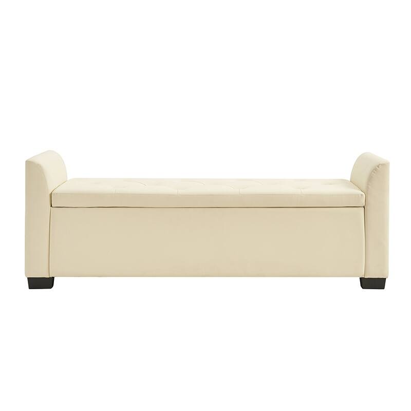 Laura Traditional 57.75"Wide Tufted Storage Bench by HULALA HOME
