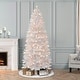 preview thumbnail 1 of 5, Puleo International 7 ft. Pre-Lit White Carson Artificial Pine Tree White