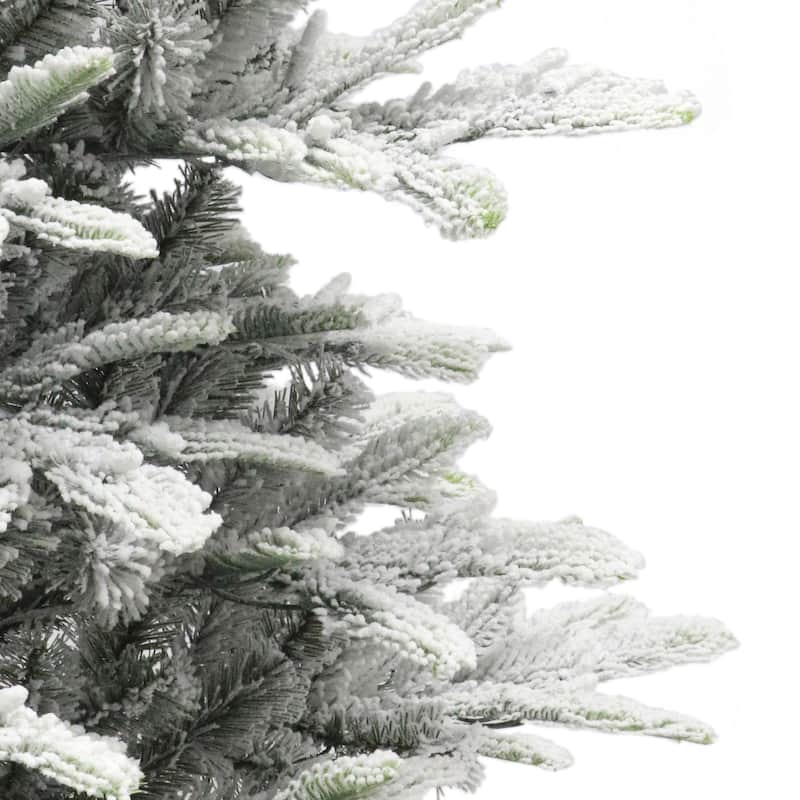 Puleo International 4.5 Pre-Lit Flocked Fir Artificial Tree