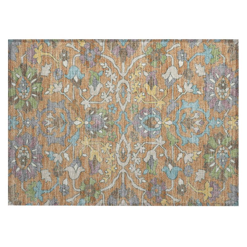 Machine Washable Indoor/ Outdoor Traditional Blanca Chantille Rug