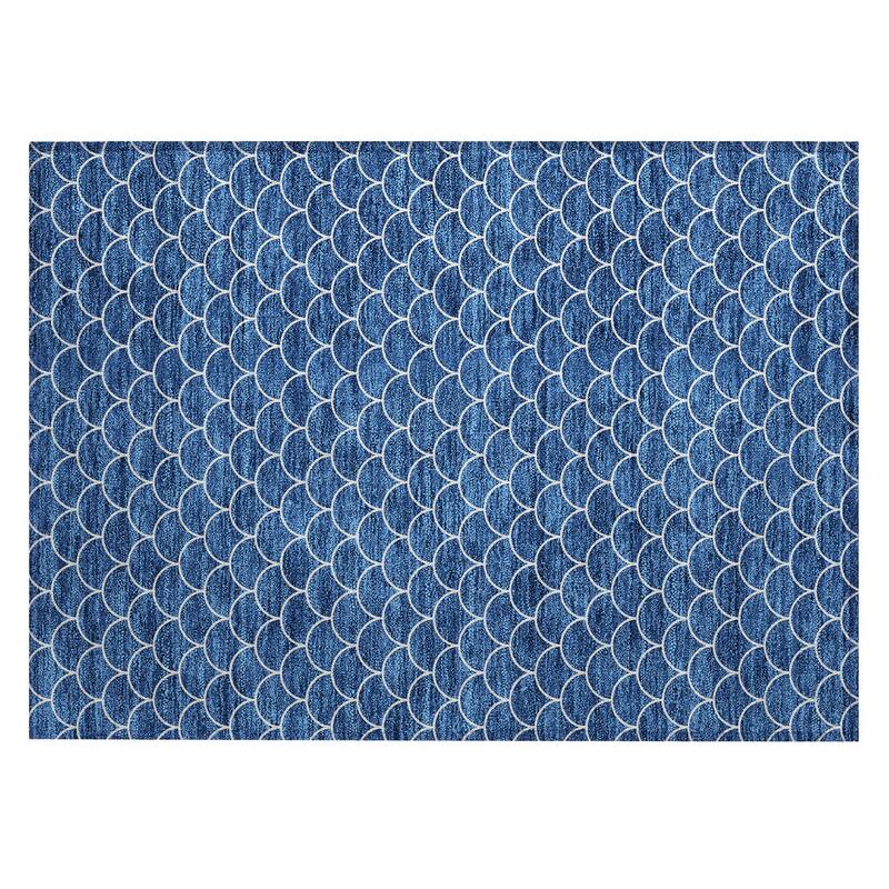 Machine Washable Indoor/ Outdoor Chantille Modern Geo Rug