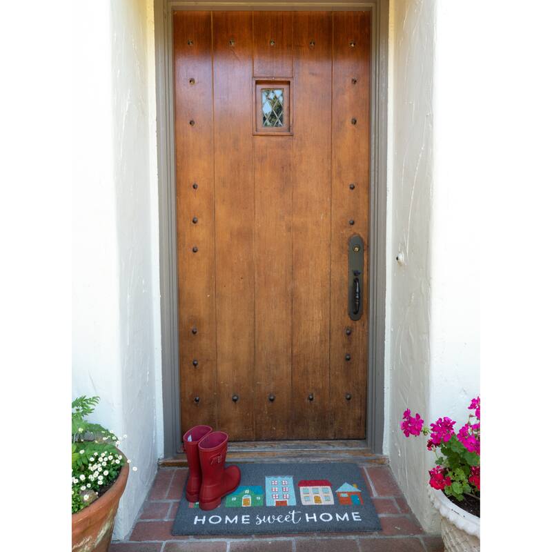 Coir Outdoor Doormat, Grey
