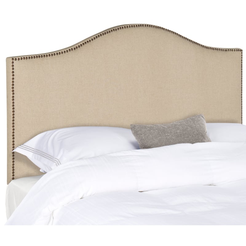 SAFAVIEH Ashleigh Grey/Wheat Chevron Camelback Headboard