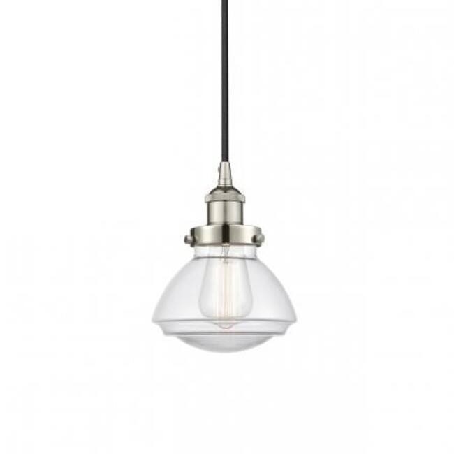 Innovations Lighting 616-1PH-9-7 Olean Pendant Olean 7" Wide Mini - Polished Nickel / Clear