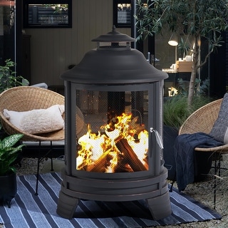 Chiminea Fire Pit with Grill for Outdoor 2 in 1 Fire Pit with Removable Grate Bed Bath Beyond 38207585