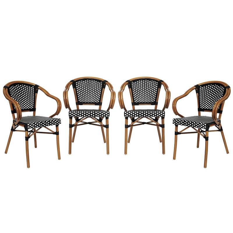 Stacking Bistro Chairs with Metal Frames