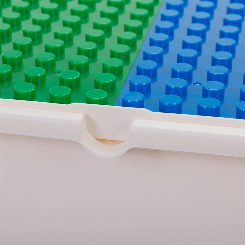 Children's Building Blocks Desk and Chair Set with DIY Building Blocks