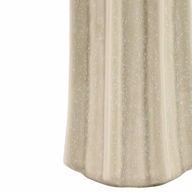 Ceramic Vase with Sculptural Swirl Design and Textured Detailing