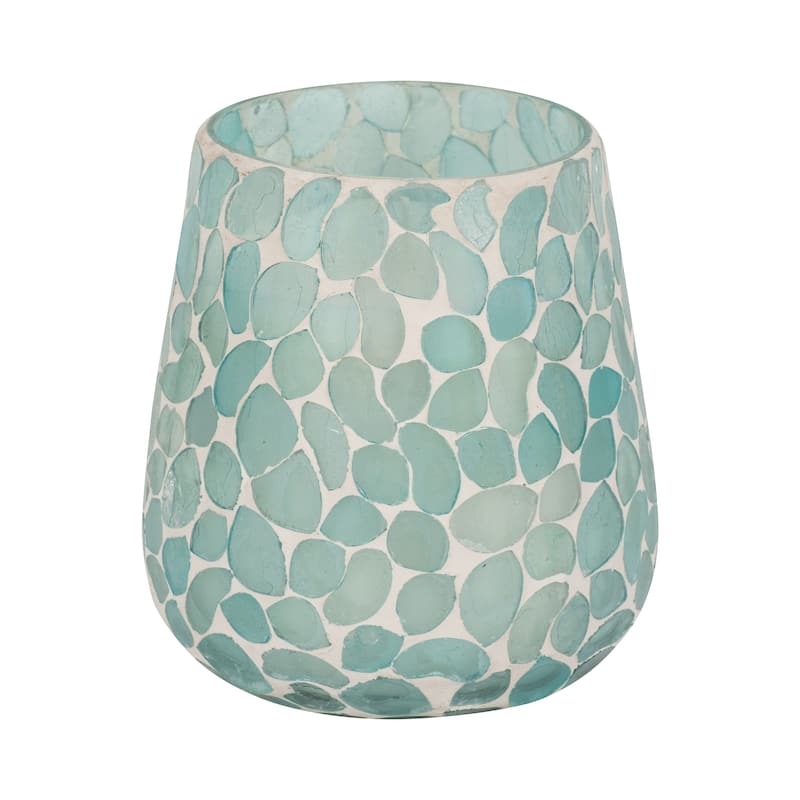 Sagebrook Home Glass, 5" High 18 Oz Mosaic Scented Candle - 5" x 5" x 5"