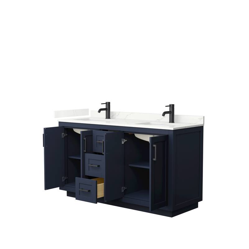 Miranda 60-inch Double Vanity, Quartz Top