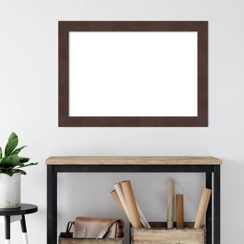 Amanti Art Wildwood Brown Framed Dry Erase Magnetic Board
