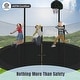 preview thumbnail 3 of 5, Trampoline for Kids w/Safety Enclosure Net,Basketball Hoop and Ladder - Black