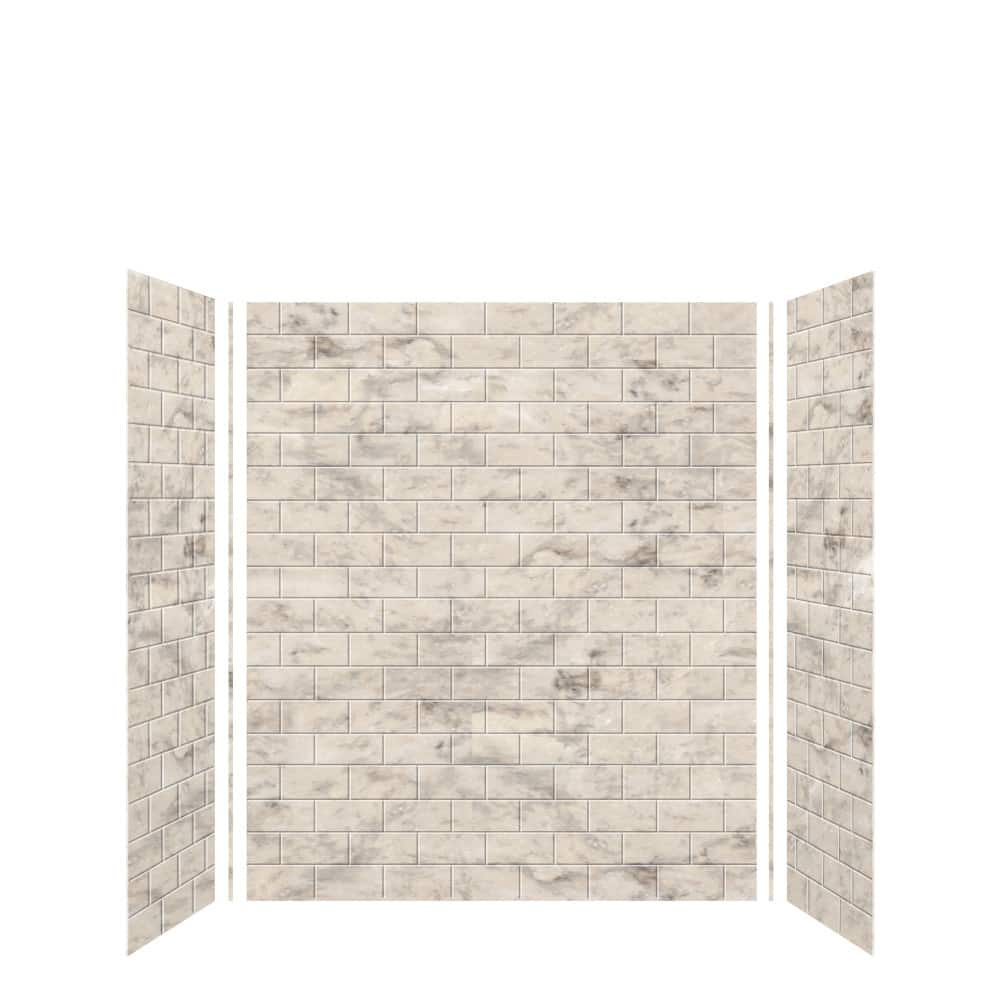 Transolid SWK603672 SaraMar 60" W x 36" D x 72" H Three Panel Shower