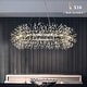 preview thumbnail 7 of 8, Modern Firework Crystal Chandelier for Dining Room and Living Room Bulb Included W 47.2" - Chrome