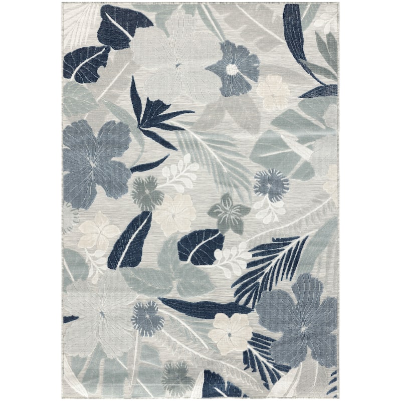 Nourison Suncoast Indoor/Outdoor Floral Area Rug.