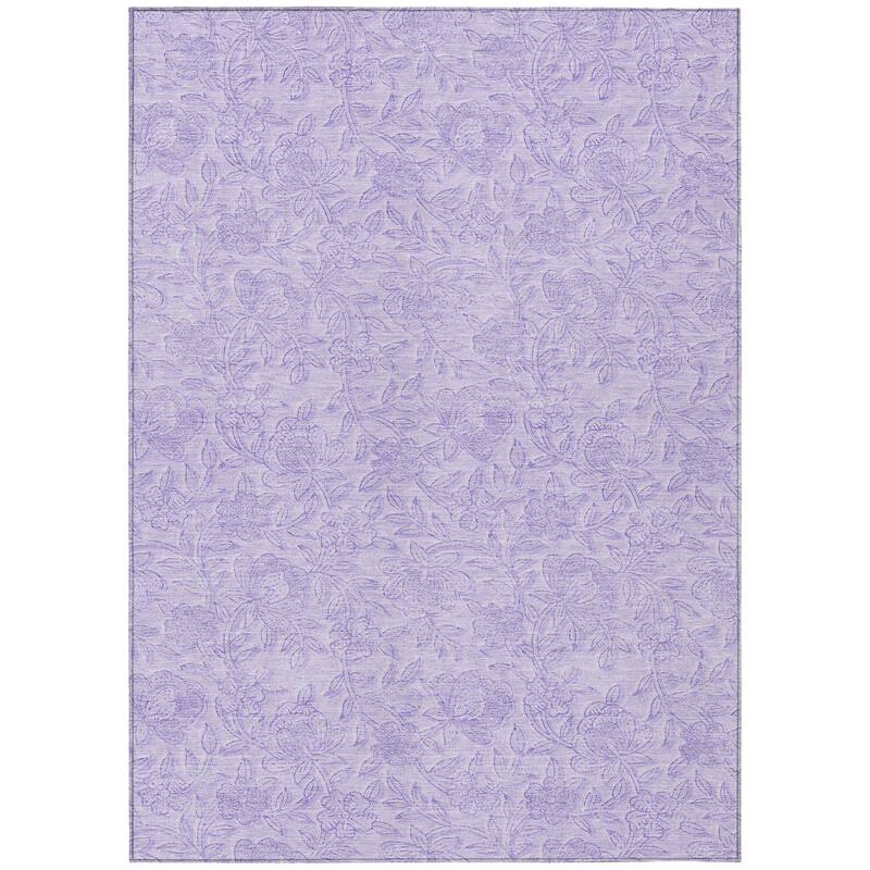 HomeRoots Floral Transitional Rectangle Outdoor Rug