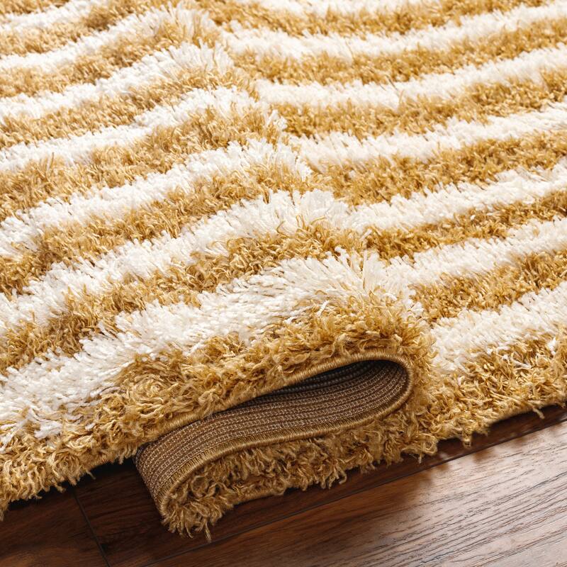 Livabliss Jamal Neutral Rainbow Plush Area Rug