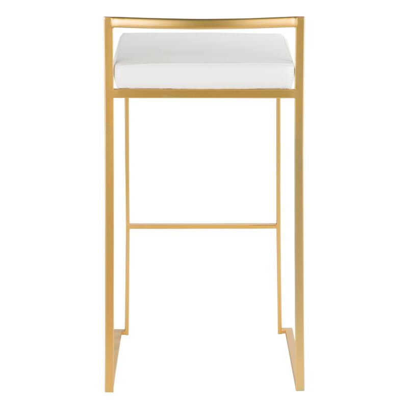 Silver Orchid Forrest Gold Stackable Fully Welded Bar Stool (Set of 3)